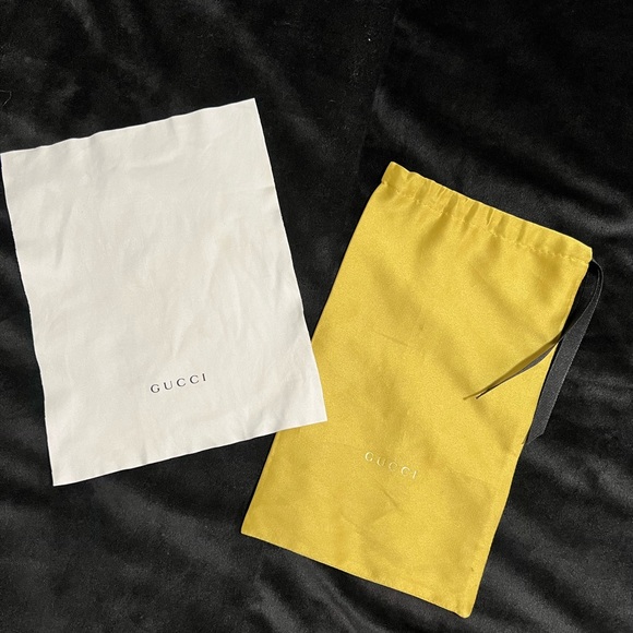 Gucci Accessories - Gucci Golden Satin Pouch Plus White Dust Bag for Sunglasses w/ Drawstring